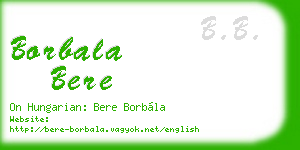borbala bere business card