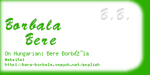 borbala bere business card